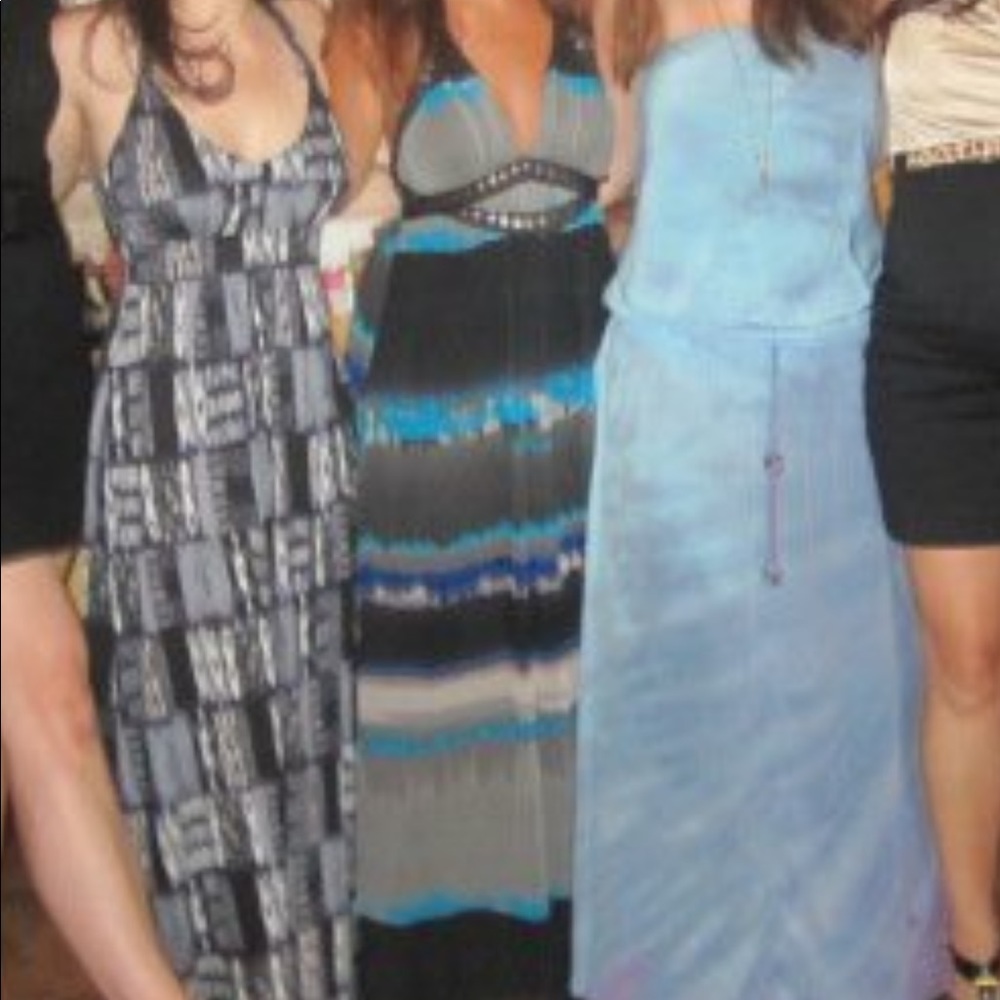 Bebe long tie dye dress